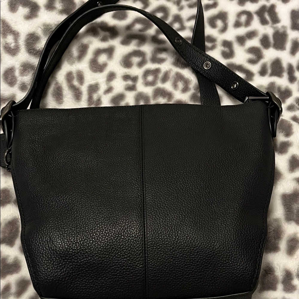 Coach Black Pebbled Leather Shoulder Bag - Picture 2 of 8
